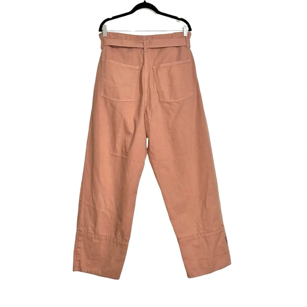 Rachel Comey Irolo Paperbag Dusty Rose Belted High Rise Poplin Pants 6 - Picture 5 of 10
